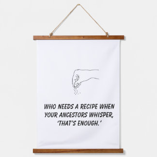 キッチンタペストリーおもしろい – 先祖伝来の料理知恵 吊り下げ型タペストリー