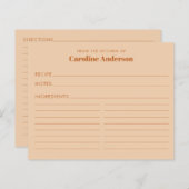 キッチンタンブラウンカスタムレシピカードから (正面/裏面)