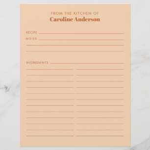 キッチンタンモダンブラウンレシピインサートから