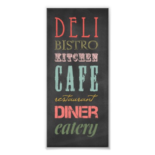 キッチンチョークボードキッチンレストランデリカフェBI フォトプリント            (正面)