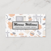 キッチンツールと設備パターン 名刺 (正面)