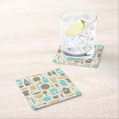 キッチンツールのパターン スクエアペーパーコースター (インサイチュ)