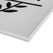 キッチンツールグラフィック付きカスタムネーム カッティングボード (角)