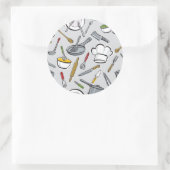 キッチンツールパターン ラウンドシール (バッグ)