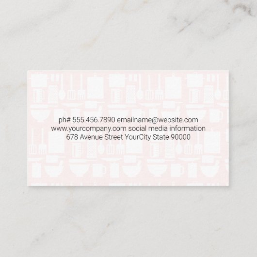 キッチンツール |シェフナイフ配膳盆 名刺 (裏面)