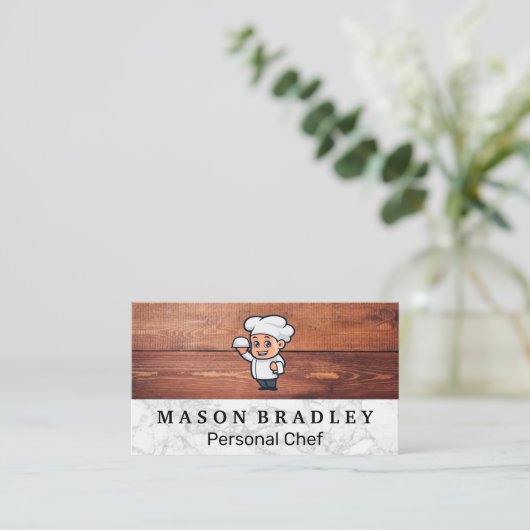 キッチンツール | Chefロゴ 名刺 (スタンド正面)