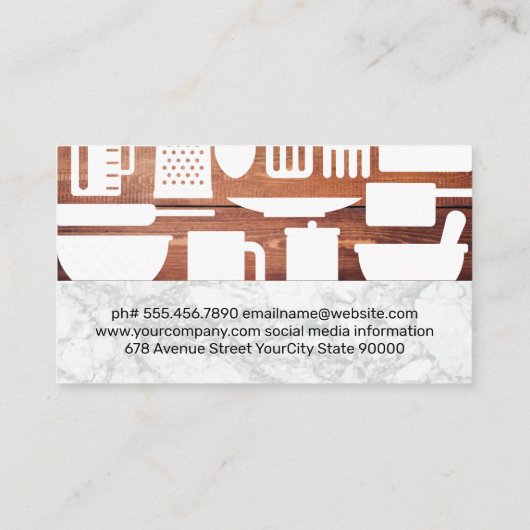 キッチンツール | Chefロゴ 名刺 (裏面)