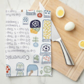 キッチンティータオルの測定変換 キッチンタオル (四つ折り)