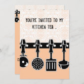 キッチンティーパーティーへの招待 招待状 (正面/裏面)