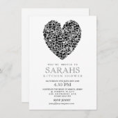 キッチンティーブライダルシャワーパーティー招待状 招待状 (正面/裏面)