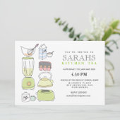 キッチンティーブライダルシャワーパーティー招待状 招待状 (スタンド正面)