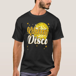 キッチンディスコ70年代80年代ディスコをテーマにしたヴィンテージレトロ Tシャツ