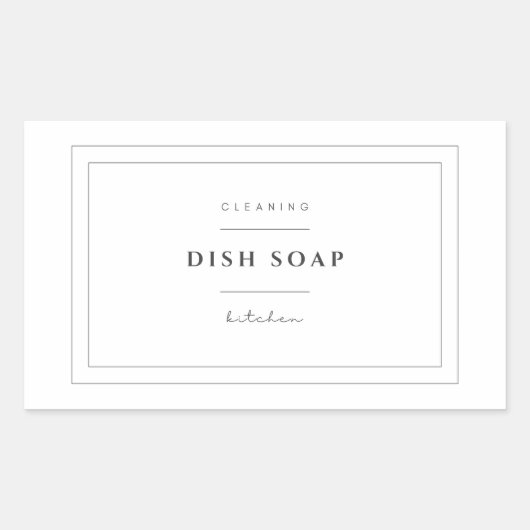 キッチンディッシュ石鹸ラベルシール 長方形シール (正面)