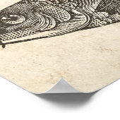 キッチンデコールウォールアートヴィンテージカープコイ魚 ポスター (角)