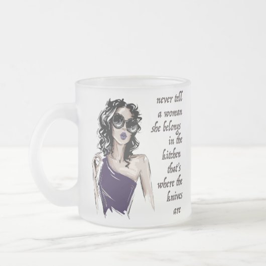 キッチンナイフ属 フロストグラスマグカップ (左)