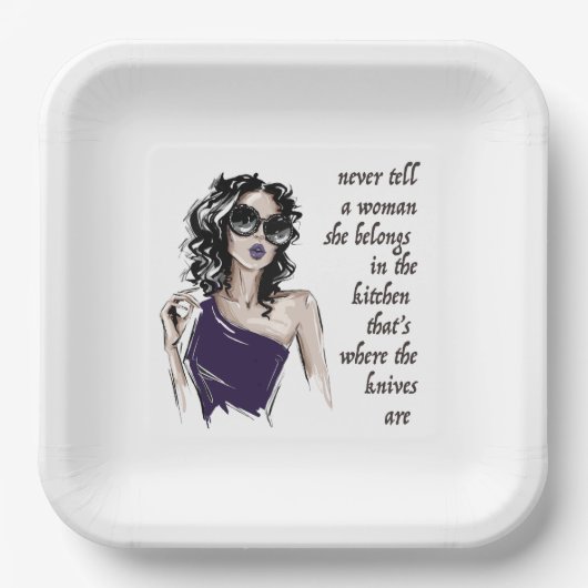 キッチンナイフ属 ペーパープレート (正面)