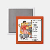 キッチンハッピーグおもしろいネットユーモア マグネット (正面/裏面)