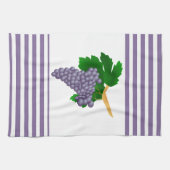 キッチンハンドストライプタオル付き紫ブドウ キッチンタオル (横)