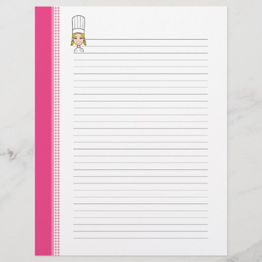 キッチンバインダー用かわいいレシピページ (正面)