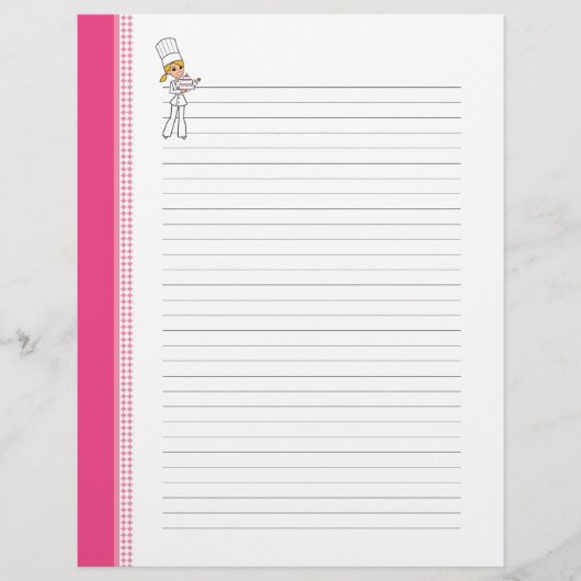 キッチンバインダー用かわいいレシピページ (正面)