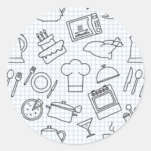 キッチンパターン4 ラウンドシール (正面)