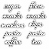 キッチンパントリー団体や組織スクリプトラベルシール シール (正面)