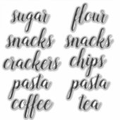 キッチンパントリー団体や組織スクリプトラベルシール シール (正面)