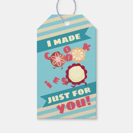 キッチンパーソナライズされたからのかわいいクッキー ギフトタグ (正面)