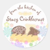 キッチンパーソナライズされたから自家製のパン ラウンドシール (正面)