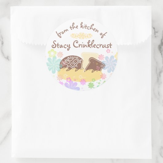 キッチンパーソナライズされたから自家製のパン ラウンドシール (バッグ)