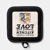 キッチンパーソナライズされたで可愛い犬の名前 鍋敷き (正面)