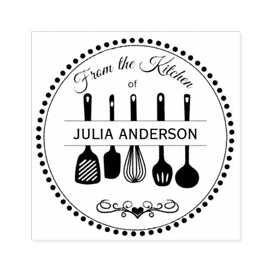 キッチンパーソナライズされたウッドのスタンプから ラバースタンプ (インプリント)