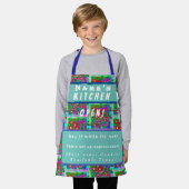 キッチンパーソナライズされたオープン+ 3コメントおもしろいエプロン エプロン (着用した状態)