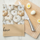 キッチンパーソナライズされたカボチャ キッチンタオル (四つ折り)