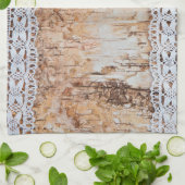 キッチンパーソナライズされたタオルカントリーバーンウッドレース キッチンタオル (折り畳み)