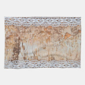 キッチンパーソナライズされたタオルカントリーバーンウッドレース キッチンタオル (横)