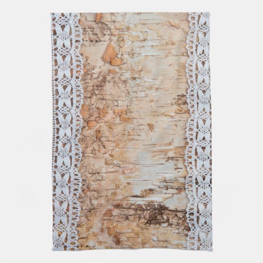 キッチンパーソナライズされたタオルカントリーバーンウッドレース キッチンタオル (縦)