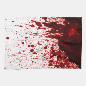 キッチンパーソナライズされたタオルブラッド(ばちゃばちゃ)跳ねるバンパイア キッチンタオル (横)