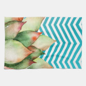 キッチンパーソナライズされたタオルボホカクティサボスクー キッチンタオル (横)