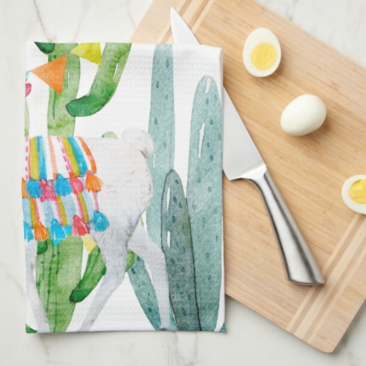 キッチンパーソナライズされたタオルボホラマボヘミアンキャック キッチンタオル (四つ折り)