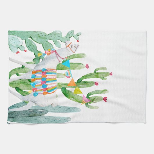 キッチンパーソナライズされたタオルボホラマボヘミアンキャック キッチンタオル (横)