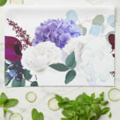 キッチンパーソナライズされたタオルラベンダーハイビスカスオン キッチンタオル (折り畳み)