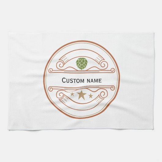 キッチンパーソナライズされたタオル名前をカスタムする キッチンタオル (横)