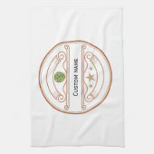 キッチンパーソナライズされたタオル名前をカスタムする キッチンタオル (縦)