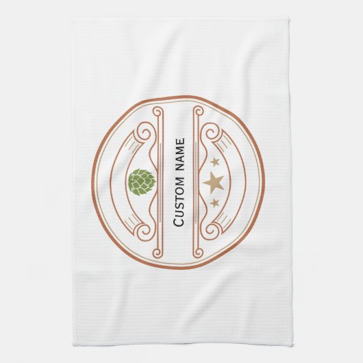 キッチンパーソナライズされたタオル名前をカスタムする キッチンタオル (縦)