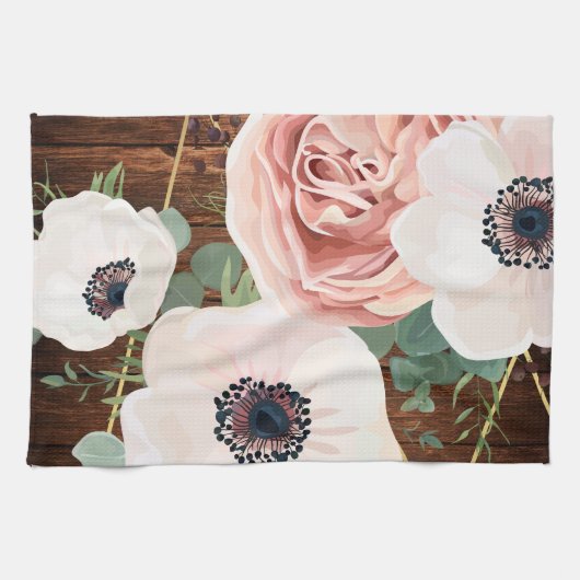 キッチンパーソナライズされたタオル幾何学園バラ キッチンタオル (横)