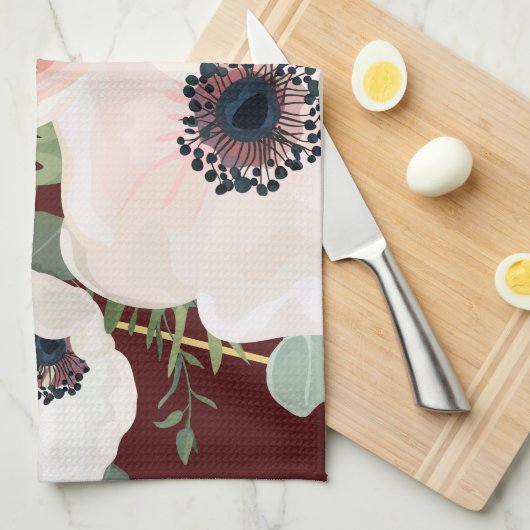 キッチンパーソナライズされたタオル幾何学園用ワイン キッチンタオル (四つ折り)