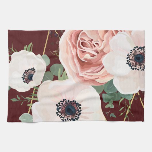 キッチンパーソナライズされたタオル幾何学園用ワイン キッチンタオル (横)