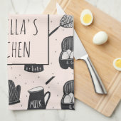 キッチンパーソナライズされたタオル キッチンタオル (四つ折り)