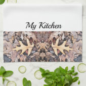 キッチンパーソナライズされたタオル – 秋のオーク葉製品 キッチンタオル (折り畳み)